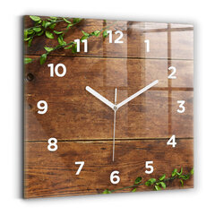 Sienas pulkstenis Zemniecisks Koks, 30x30 cm cena un informācija | Pulksteņi | 220.lv