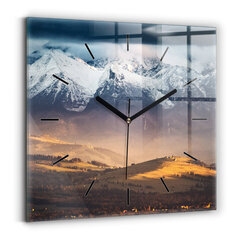 Sienas pulkstenis Tatras Kalnu Ziemas Ainava, 30x30 cm cena un informācija | Pulksteņi | 220.lv