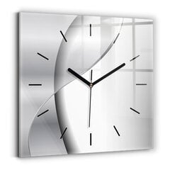 Sienas pulkstenis Sudraba Abstrakcija, 30x30 cm цена и информация | Часы | 220.lv