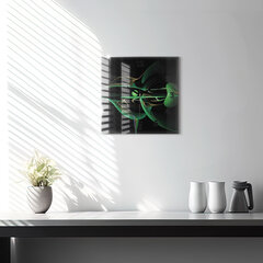 Sienas pulkstenis Zaļā Abstrakcija, 30x30 cm цена и информация | Часы | 220.lv