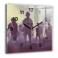 Sienas pulkstenis Zombijs Naktī - Halovīni, 30x30 cm cena un informācija | Pulksteņi | 220.lv
