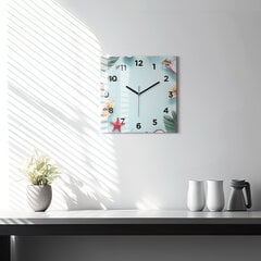 Sienas pulkstenis Vasaras Kompozīcija, 30x30 cm цена и информация | Часы | 220.lv