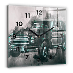 Sienas pulkstenis Vecās Skolas Automašīna, 30x30 cm cena un informācija | Pulksteņi | 220.lv