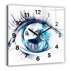 Sienas pulkstenis Vilka Redzes Ilustrācija, 30x30 cm cena un informācija | Pulksteņi | 220.lv