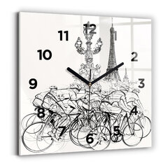 Sienas pulkstenis Velosipēdu Sacensības, 30x30 cm cena un informācija | Pulksteņi | 220.lv
