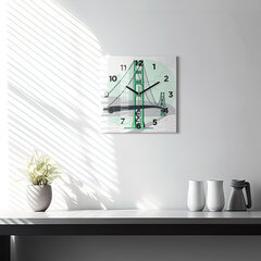 Sienas pulkstenis Zaļais Tilts, 30x30 cm цена и информация | Часы | 220.lv