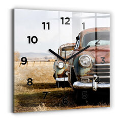Sienas pulkstenis Vecas Automašīnas, 30x30 cm cena un informācija | Pulksteņi | 220.lv