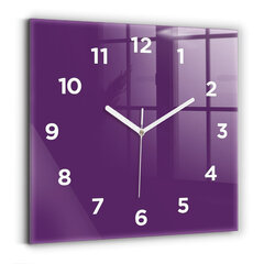 Sienas pulkstenis Violetā Krāsa, 30x30 cm cena un informācija | Pulksteņi | 220.lv