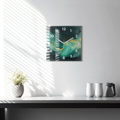 Sienas pulkstenis Zaļš Marmors, 30x30 cm цена и информация | Часы | 220.lv