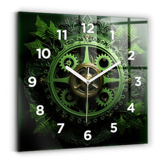 Sienas pulkstenis Zaļais Mehānisms, 30x30 cm цена и информация | Часы | 220.lv