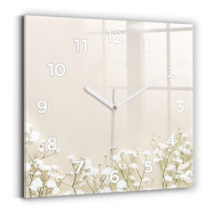 Sienas pulkstenis Ziedoši Apmetuma Ziedi, 30x30 cm cena un informācija | Pulksteņi | 220.lv