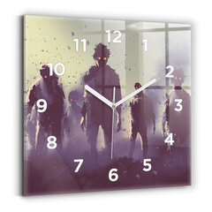 Sienas pulkstenis Zombijs Naktī - Halovīni, 30x30 cm cena un informācija | Pulksteņi | 220.lv