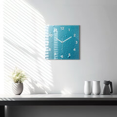 Sienas pulkstenis Ūdens Pilieni Uz Stikla, 30x30 cm cena un informācija | Pulksteņi | 220.lv