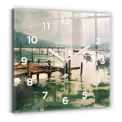 Sienas pulkstenis Zivsaimniecības Laivas Ostā, 30x30 cm цена и информация | Часы | 220.lv