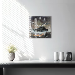 Sienas pulkstenis Tvertnes Grafika, 30x30 cm cena un informācija | Pulksteņi | 220.lv