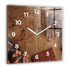 Sienas pulkstenis Šokolādes Tāfele, 30x30 cm cena un informācija | Pulksteņi | 220.lv