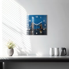Sienas pulkstenis Torņa Tilts Londonā Naktī, 30x30 cm cena un informācija | Pulksteņi | 220.lv