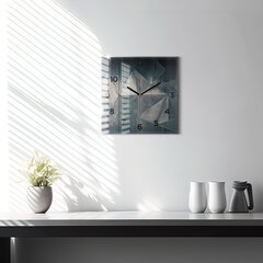 Sienas pulkstenis Trijstūra Metāla Abstrakcija, 30x30 cm cena un informācija | Pulksteņi | 220.lv