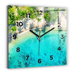 Sienas pulkstenis Tropical Beach Koh Tao, 30x30 cm цена и информация | Часы | 220.lv