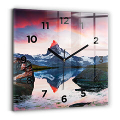 Sienas pulkstenis Stellisee Matterhorn Ezers, 30x30 cm cena un informācija | Pulksteņi | 220.lv