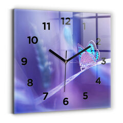 Sienas pulkstenis Tauriņš Uz Zāles, 30x30 cm cena un informācija | Pulksteņi | 220.lv
