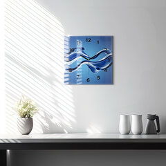 Sienas pulkstenis Šķidra Abstrakcija, 30x30 cm cena un informācija | Pulksteņi | 220.lv