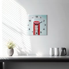 Sienas pulkstenis Telefona Būdiņa, 30x30 cm цена и информация | Часы | 220.lv