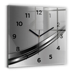 Sienas pulkstenis Sudraba Līnijas, 30x30 cm цена и информация | Часы | 220.lv