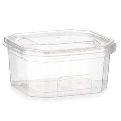 Taisnstūra pusdienu kastīte ar vāku 370 ml 10,7 x 5,5 x 11,7 cm (24 gb.) цена и информация | Посуда для хранения еды | 220.lv