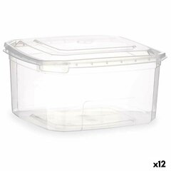 Taisnstūra pusdienu kastīte ar vāku 1 L 14,1 x 8 x 15,5 cm (12 gb.) цена и информация | Посуда для хранения еды | 220.lv