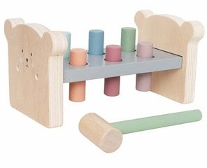 Деревянная развивающая игрушка с молоточком JABADABADO Тедди цена и информация | Игрушки для малышей | 220.lv