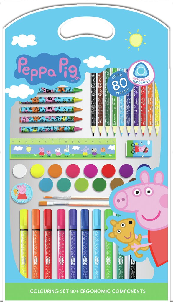 Krāsošanas komplekts Peppa Pig 80+ cena un informācija | Modelēšanas un zīmēšanas piederumi | 220.lv