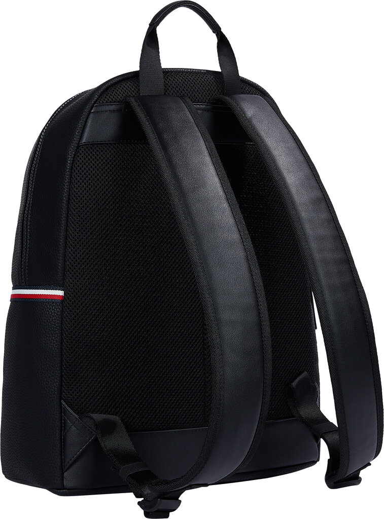 Mugursoma vīriešiem Tommy Hilfiger Essential PU Backpack, melna cena un informācija | Sporta somas un mugursomas | 220.lv