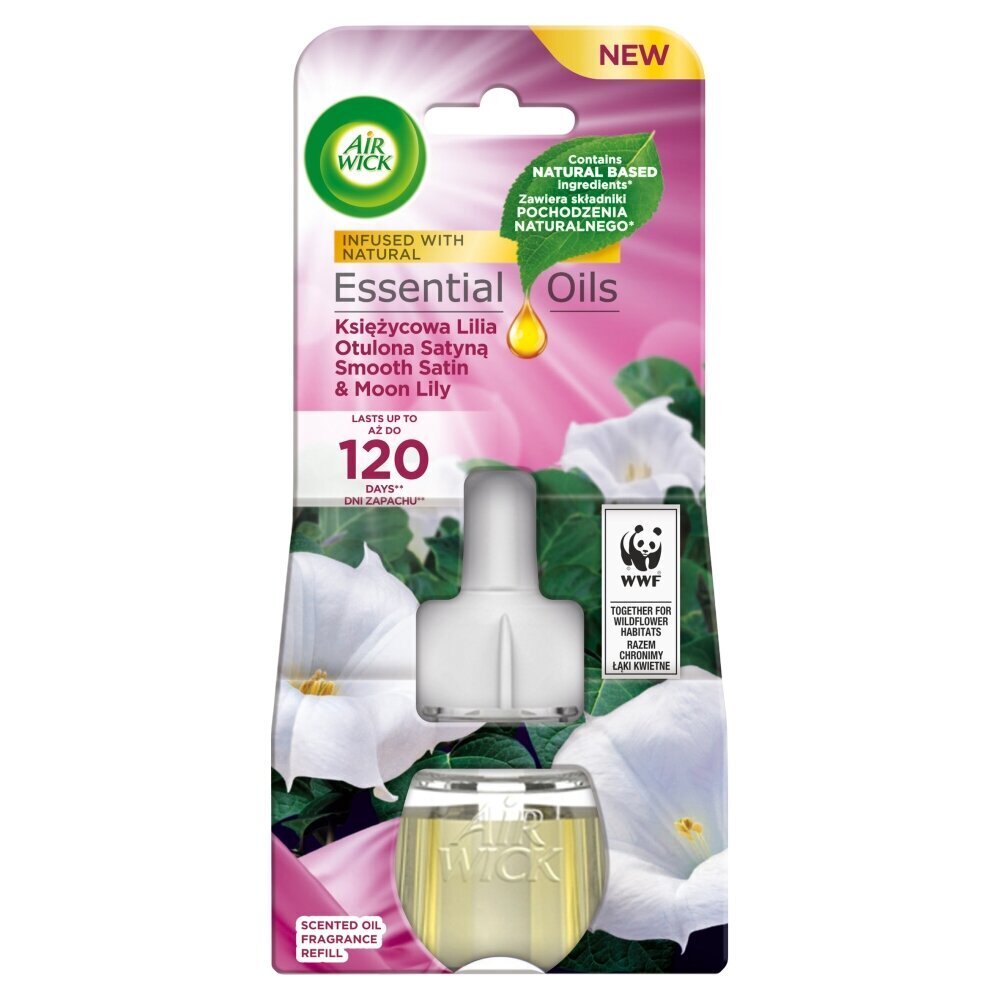 Air Wick Smooth Satin&Moon Lilly gaisa atsvaidzinātāja uzpilde, 19 ml цена и информация | Gaisa atsvaidzinātāji | 220.lv