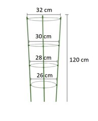 Apļveida metāla balsts, 120 cm cena un informācija | Ziedu statīvi, puķu podu turētāji | 220.lv