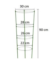 Apļveida metāla balsts, 90 cm x 5 gab. cena un informācija | Ziedu statīvi, puķu podu turētāji | 220.lv