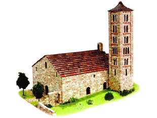 CUIT - Комплект cборная керамическая модель здания - Церковь Сан-Климент-де-Тауль (Lleida, Spain), 1/80, 3.625 цена и информация | Kонструкторы | 220.lv