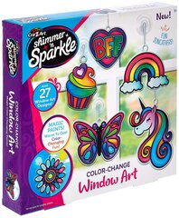 Radošais komplekts Cra-Z-Art Shimmer 'n Sparkle Logu dekorēšana cena un informācija | Attīstošās rotaļlietas | 220.lv