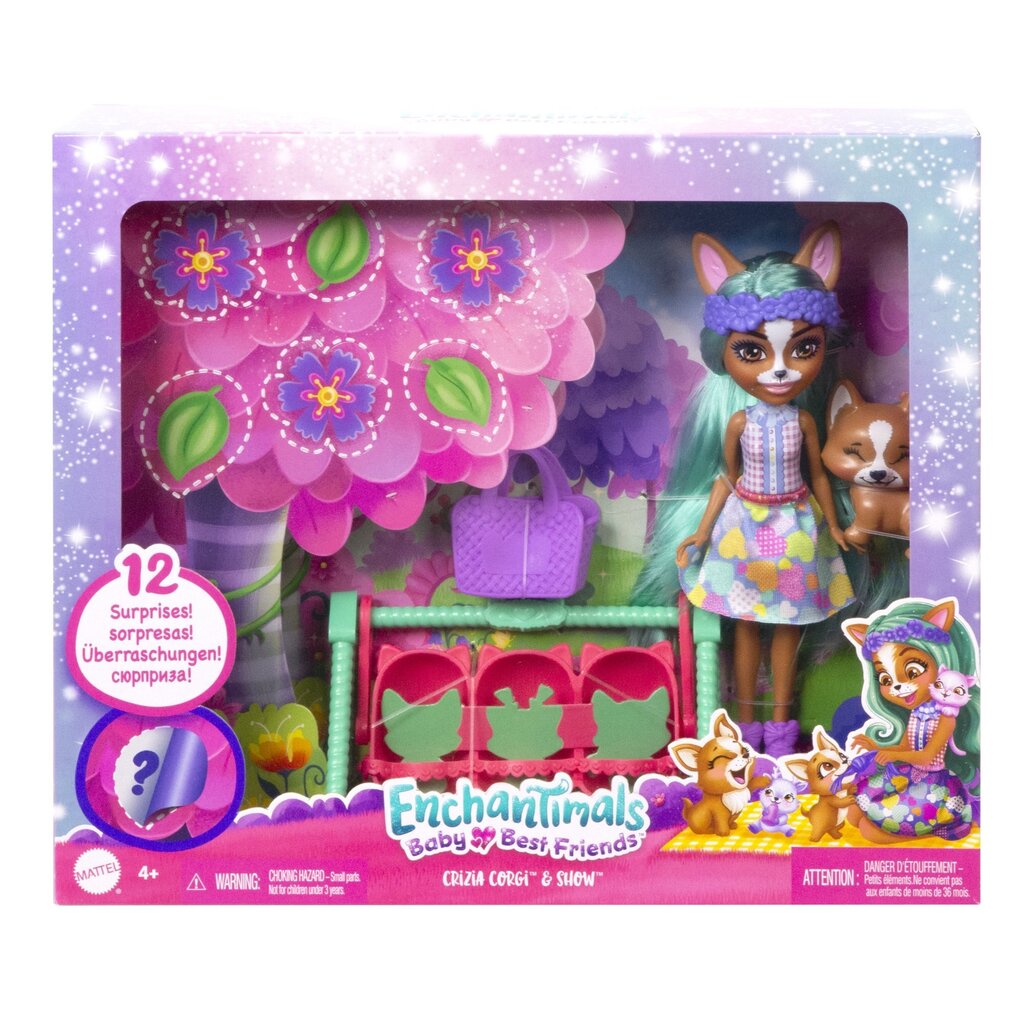 ENCHANTIMALS Lelle Enchantimals Baby BFFs - korgijs цена и информация | Rotaļlietas meitenēm | 220.lv