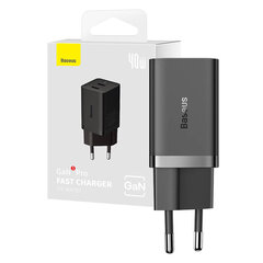 Wall Charger Baseus GaN5 40W, 2x USB C (Black) цена и информация | Зарядные устройства для телефонов | 220.lv