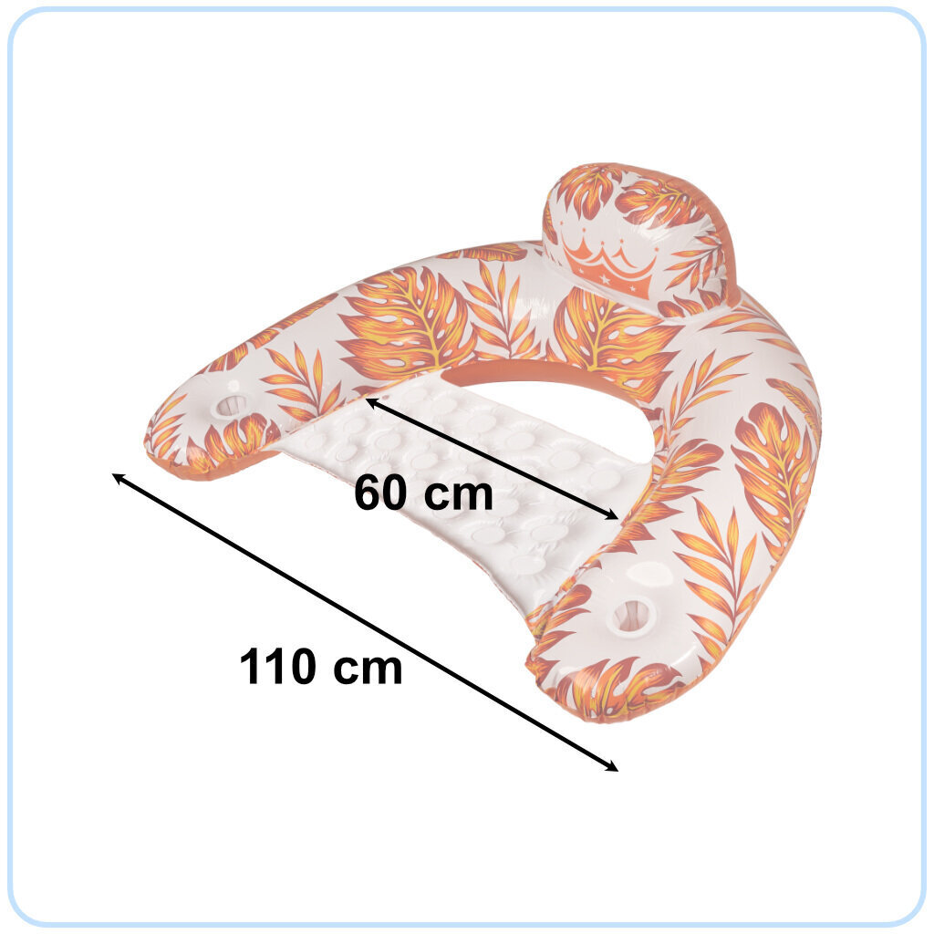 Piepūšamais ūdens krēsls, oranžs cena un informācija | Piepūšamie matrači un mēbeles | 220.lv