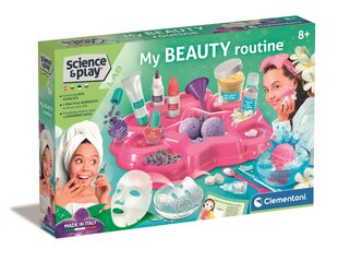 Skaistumkopšanas komplekts bērniem Clementoni My Beauty Routine Baltics, 27x41x6 cm cena un informācija | Rotaļlietas meitenēm | 220.lv