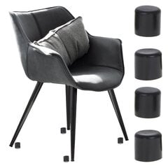 Чехлы для ножек стульев, 22 мм, черные цена и информация | Ножки для мебели | 220.lv