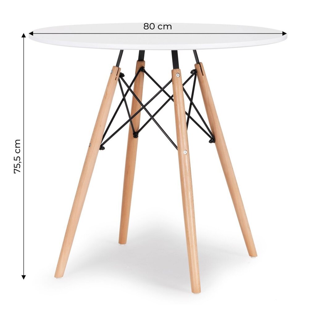 Moderns viesistabas galds, 80 cm. cena un informācija | Virtuves galdi, ēdamgaldi | 220.lv