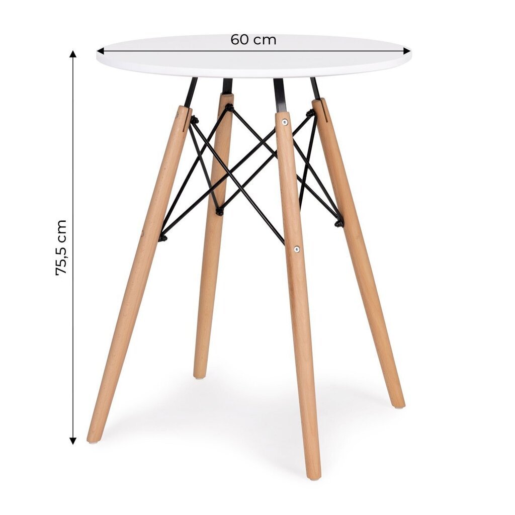 Moderns viesistabas galds, 60 cm. цена и информация | Virtuves galdi, ēdamgaldi | 220.lv