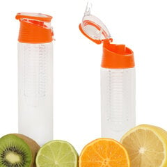 Бутылка для воды со вставкой для фруктов, 800 мл, синяя цена и информация | Бутылки для воды | 220.lv