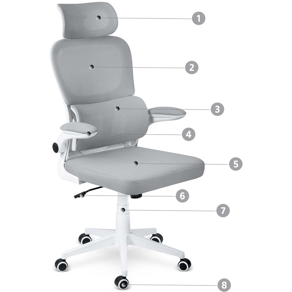 Biroja krēsls ar mikrotīklu, Sofotel Formax, gaiši pelēks cena un informācija | Biroja krēsli | 220.lv
