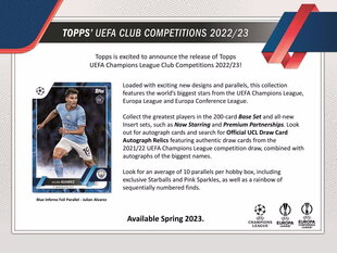 Футбольные карточки Topps Eufa Club Competitions 2022/2023 цена и информация | Коллекционные карточки | 220.lv