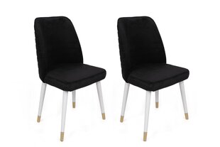 Комплект из 4 стульев Asir, черный/белый/золотой цена и информация | Стулья для кухни и столовой | 220.lv