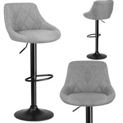 Барный стул со спинкой, Nerra, серый цена и информация | Стулья для кухни и столовой | 220.lv